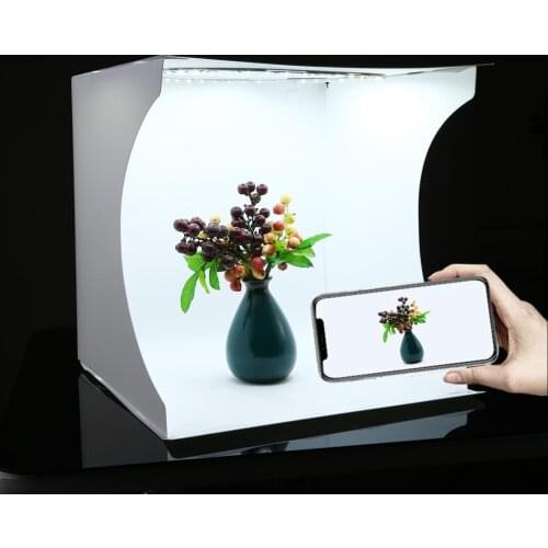 31X31cm lightbox Mini Foldable Photo Studio Box Photography LED 30cm Lightbox Studio Shooting Tent kit &6 Color Backdrops