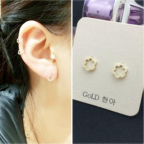 Small cute Stud Earrings flower earrings high quality jewelry Summer Style Stud Earrings for Women