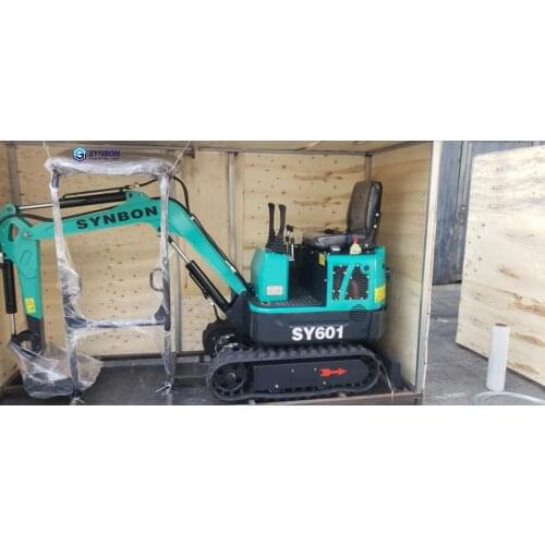 SYNBON Mini Excavator 1Ton Small Digger Ditch Cleaning Drilling Bbulldozing Garden Cultivation Desilting Farming Landscaping