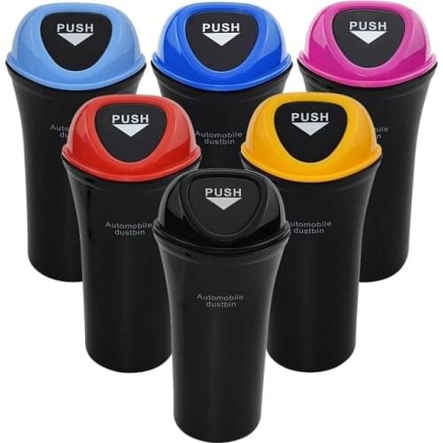 Car Trash Can Organizer Garbage Holder with Lid Leakproof Mini Multi-function for Automotive Car Home Office Kitchen Bedroom