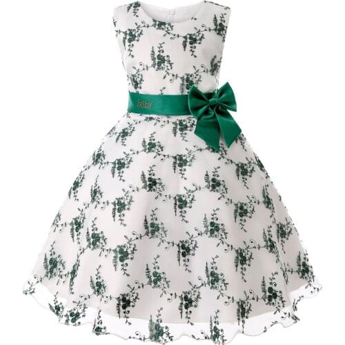 Fashion Christmas Wedding Dress 2021 Bridesmaid Dresses Costume Dress Mesh Formal Dress For Girls Evening Dress For 3-10 Age