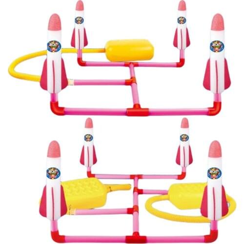 New Fun Kids Toy Rocket Launcher Air Jump Toy Adjustable DIY Rocket Launcher Rocket Pop Up Toy Sports Toys Outdoor Entertainment