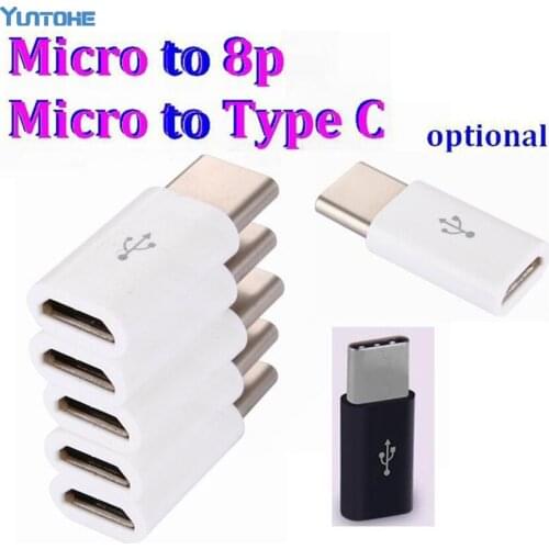 Micro USB Female to 8 pin Male micro usb to usb 3.1 type C Connector Converter Adapter For MacBook oneplus 2 xiaomi nokia N1