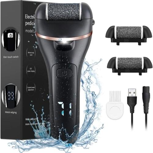 Rechargeable Electric Foot File Callus Remover Machine Pedicure Device Foot Care Tools Feet For Heels Remove Dead Skin black