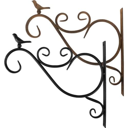 Hanging Plants Bracket Wall Hanging Flower Pot Support Bracket Hook Outdoor Wall Type Plant Pot Hanging Bracket Hanger Metal Hoo