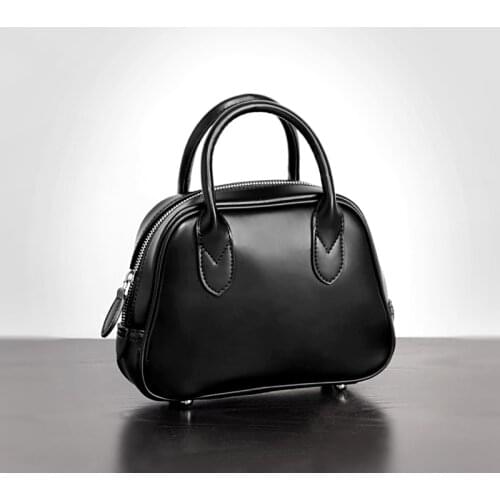 Mini Simple Handbag Genuine Leather Fashion Womens Tote 2019 New Shell Bag High Quality Shoulder Bag Leisure Messenger Bag