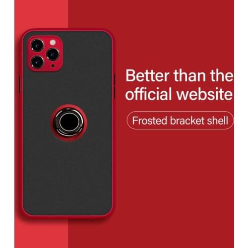 Luxury Metal Magnetic Holder Silicone Bumper Phone Case For iPhone 11 Pro SE XS max XR X 8 7 6s 6 Plus Hard PC Protection Cover