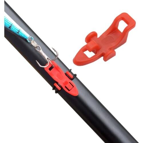 Fishing Hook Secure Keeper 1 Set Upgrade Anti Slip Car Shape Fishing Rod Hook Hanger Holder Accessories with 3 Rubber Rings