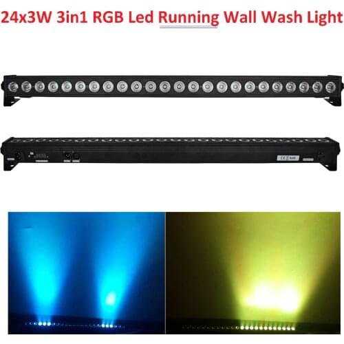 Hot Sale 2019 Led Wall Wash Light 24pcs 3W RGB 3in1 LED Line Bar Stage Lights With Running Horse Function Led Individual Control