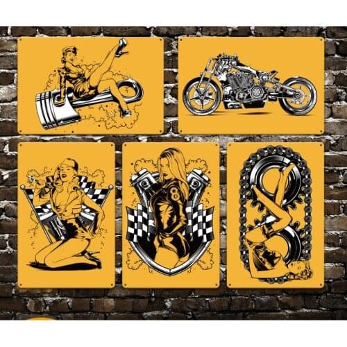 Retro Plaque Metal Tin Signs Cafe Bar Pub Signboard Wall Decor Vintage Nostalgia Plates Garage Living room Frameless painting