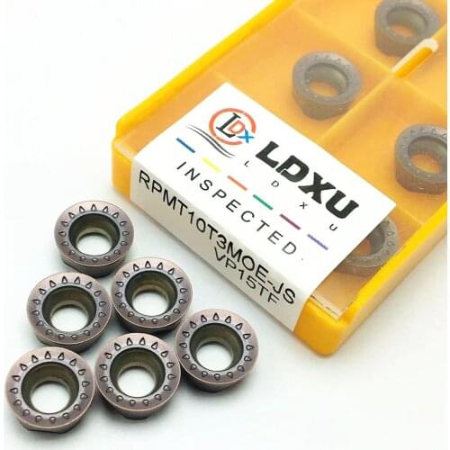 Turning insert RPMT10T3MO E JS VP15TF internal turning R5 metal turning tool CNC cutting tool RPMT 10T3 carbide tool