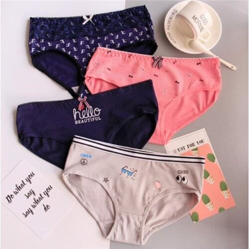 7 Pcs Cotton Underwear for Girls 2018 New Children Soft Panties Teenages Candy Color Briefs SQ-ZANGQINGHUNSE-7P