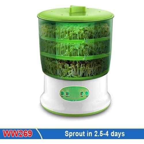 Smart Electric Bean Sprout Machine Hydroelectricity Separation Three Seasonal Patterns Vegetable Seed Planting Bucket