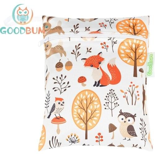 Goodbum 22cmx18cm Wet Dry Bag Baby Diaper Nappy Bag Waterproof Swimmer Retail With Single Zippered Wet Bag