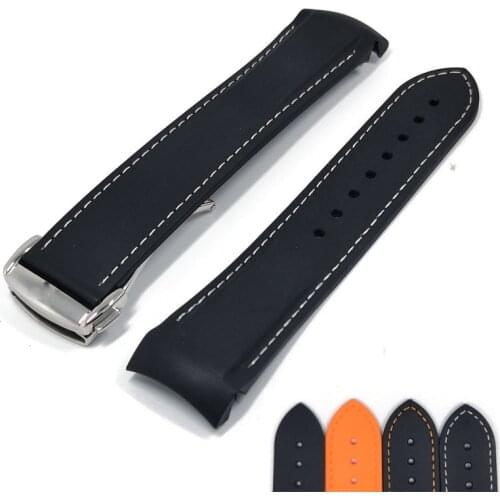 Waterproof Watchband Rubber Silicone Strap for Omega AT150 20mm 22mm Sea Master 300 Black Blue Ocean Sports Man