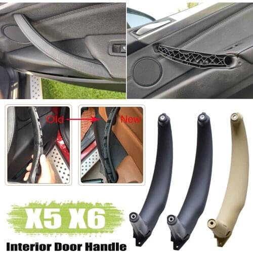 High-quality Car Inner Door Panel Handle Pull Trim Cover For BMW X5 E70 LCI xDrive35i 2011-2013 Car Accessories