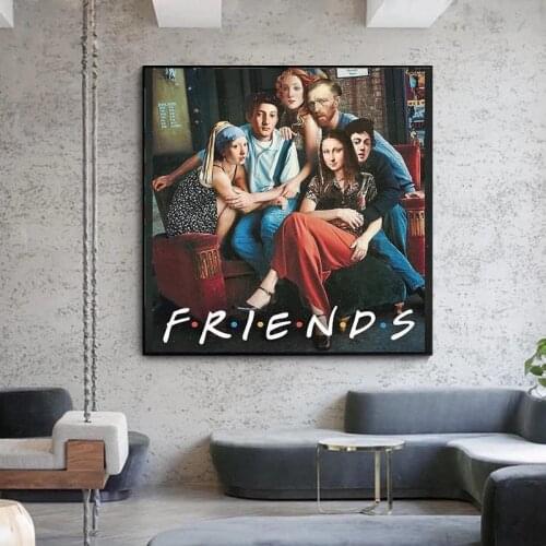 Funny Art Van Gogh and Friends Canvas Painting Classic Portrait Posters and Prints Wall Art Pictures for Living Room Home Decor