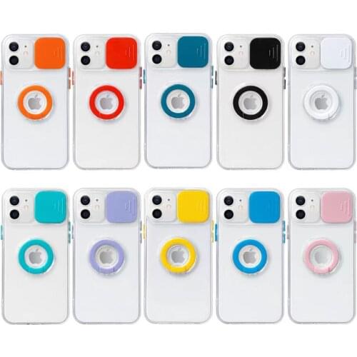 50pcs Candy Sliding Lens Camera Hard Acrylic Case Cover Stand Holder For iPhone 13 Pro Max 12 Mini 11 XS XR X 8 7 6 Plus SE