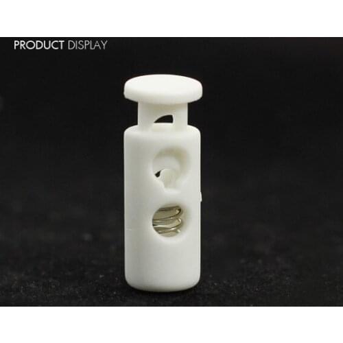 10pcs Pack Cord Lock Toggle Stopper lock Bean White Toggle Clip NK155
