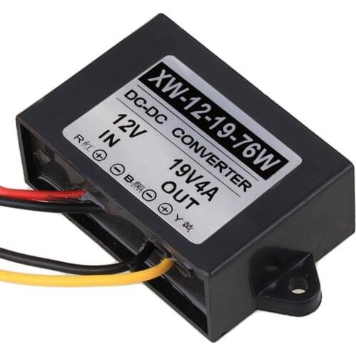DC 12V Step-up To DC 19V 76W 4A Car Power Waterproof DC-DC Converter Regulator