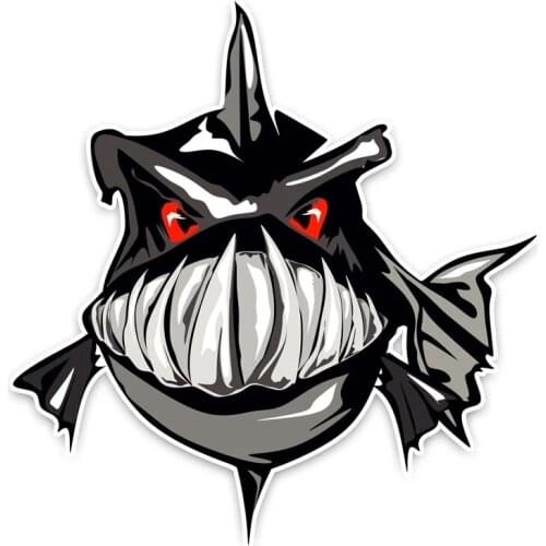 13.3cm*14CM Car Sticker 3D Shark Vinyl Styling Cartoon Car Body Decoration Waterproof Auto Accessories