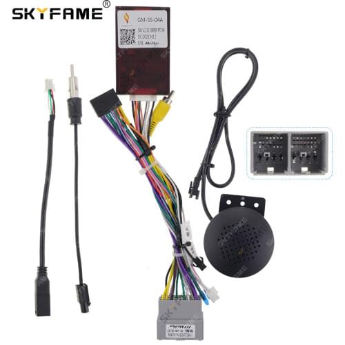 SKYFAME 16Pin Car stereo Wire Harness canbus For CHEVROLET Malibu XL Spark BEAT Daewoo Martiz Power cable with canbus box
