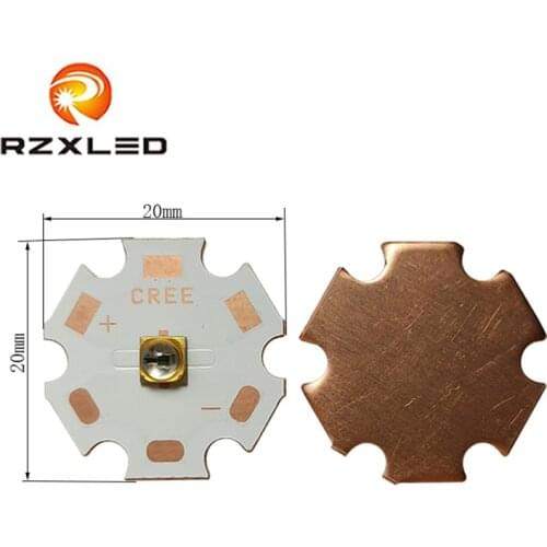 2pcs LED 5V UVC Lens 60 Degree Angle 270NM 275NM 280NM Light Board PCB Size 20*20*1.0mm