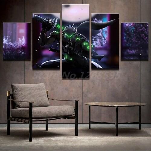 5 Pieces Wall Art Canvas Painting Game Poster Modern Living Room Bedroom For Home Decoration Pictures Framework Modular