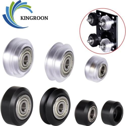 5pcs POM Pulley v-slot linear rail ball Bearing 3D Printer Parts CNC clear Polycarbonate v wheel for Openbuilds Plastic Wheel