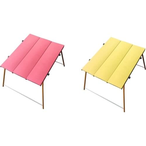 Outdoor Mini Aluminum Folding Table Folding Picnic Camping Table Portable Ultra Light Outdoor Dining Table