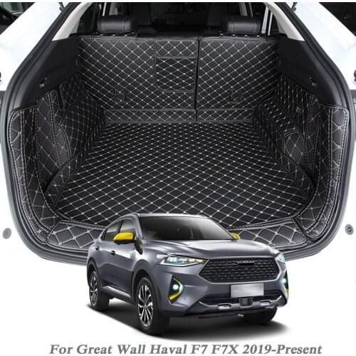 Car Styling PU Leather Trunk Mat Rear Liner Cargo For Great Wall Haval F7 F7X 2019-Present Carpet Protector Pad Auto Accessory