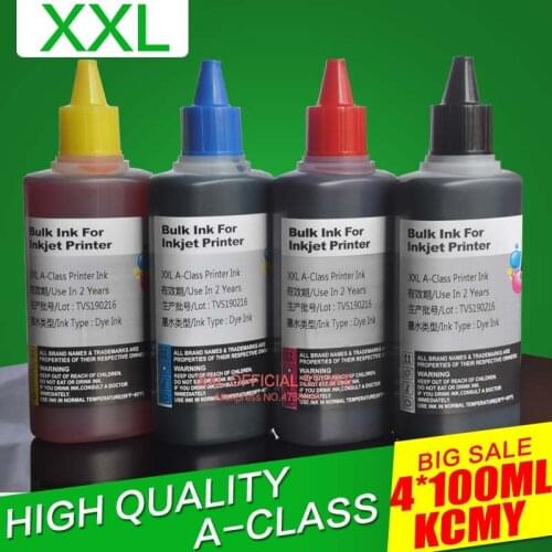 122 122xl Ink Cartridge Ink kit for HP Deskjet 1000 1050 2000 2050s 3000 3050A 3052A 1010 1510 2540 Printer Ink kit S122 400ml