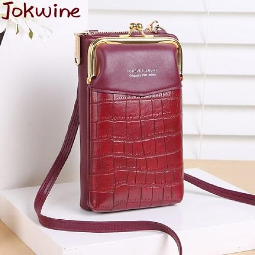 New Clip Designer Phone Pocket Shoulder Bag for Women Soft Pu Leather Female Small Crossbody Bags Ladies Messenger Purse Handbag