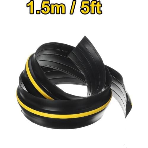 PVC Rubber Seal Strip Garage Door Bottom Seal Weather Stripping Electric Door Bottom Seal Water Noise Seal Bumper Strip 1.5M