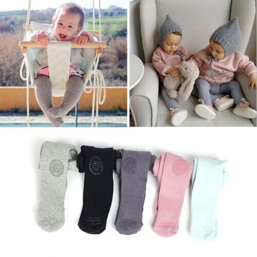 Baby Girl Tights Baby Girls Kid Solid Warm Cotton Non-slip Tights Stockings Pantyhose Pants Socks