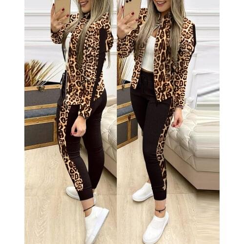 Two Piece Women Set Sport Casual Outfit Fall Clothes for Women Sweatshirt Jumper Top Sweatpants Set Women Suit Set Tracksuit
