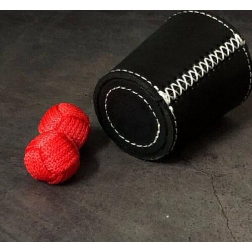 Leather Chop Cup with Magnet Stage Magic Tricks Three Cups and Balls Magia Close Up Magic Props Magnetic Mentalism Traditional
