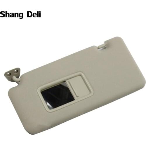 For Nissan Tiida 2005-2010 Left Side Sun Visor Mirror Kit Grey Front Sunshade Shield Car Accessories