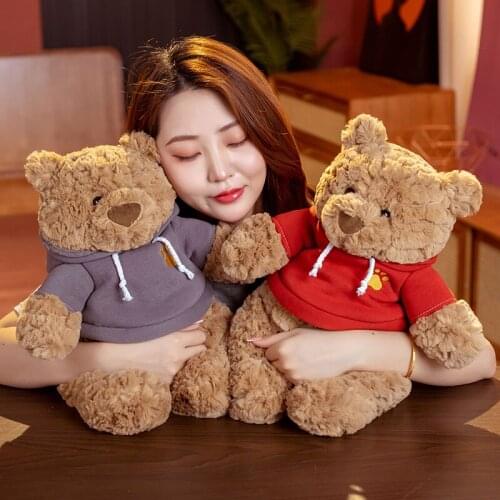 30-45cm Cute Cartoon Partner Bear With Clothes Fleece Plush Toys Stuffed Animals Pillow Dolls For Kids Girls Birthday Gifts