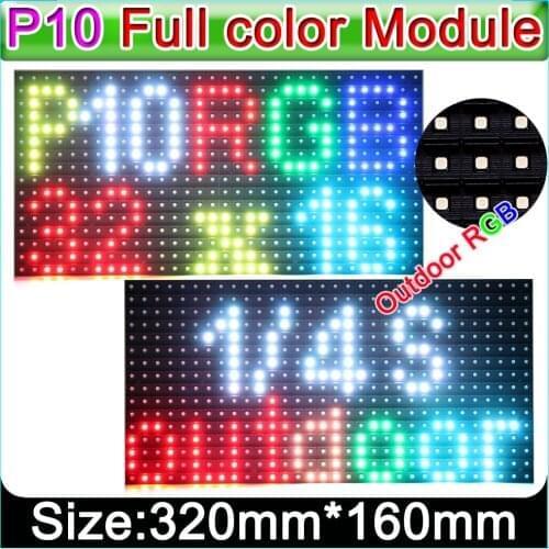 P10 LED Display Panel Module,RGB P10 LED Sign Panel 32x16 Pixel,LED Large Screen Panel 320x160mm,TV Video Wall Components