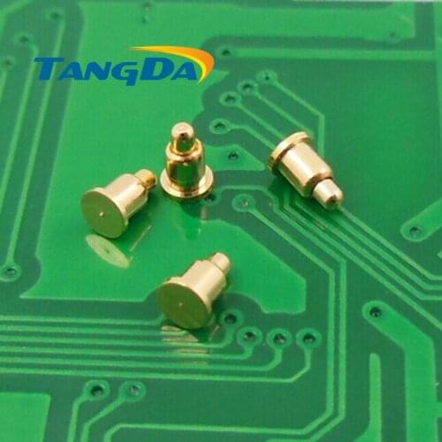 Tangda DHL/EMS D2*3mm 1000PCS pogo pin connector Mobiles Battery spring 1P Thimble Surface Mount SMD gold plate 1u" 1.2A