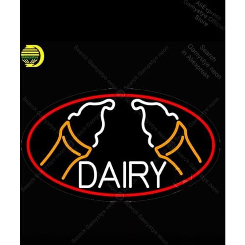 Neon Sign for Dairy With Ice Cream neon Light Sign Decor Club Display glass Beer Signs Lighted Recreation Room Indoor Neon Sign