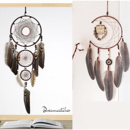 Nordic dream catcher room decoration handmade Original five-ring crafts dreamcatcher decoration gift for women