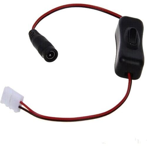 ON/OFF Switch 2 Pin Connector Clip 2-pin Power Cable DC Female 5.5x2.1mm Solderless LED Strip Light Connector For 8mm 10mm PCB