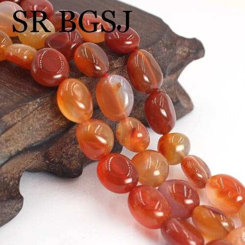 Free Shipping 9-10mm Irregular Nugget Button Red Carnelian Agat Genuine Gems Natural Stone DIY Beaded Beads Strand 15inch