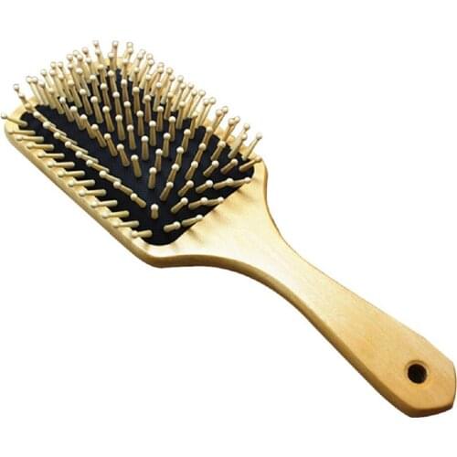 Natural Wood Comb Hair Scalp Massage Hairbrush Women Wet Curly Detangle Hair Brush for Salon Hairdressing Styling Tools