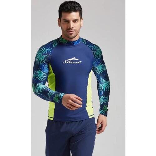 UV Protection Lycra Rashguard Men Long Sleeve Swimsuit Men Swim Rash Guard Quick Dry Surf Driving T Shirt For Swimming Clothes