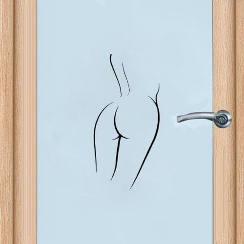 Sexy NAKED WOMAN STICKER Vinyl Door Sticker Waterproof Shower Home Decoration Wall Sticker A2287