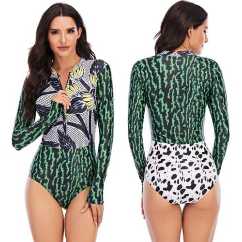 Sexy Rashguard Swimwear Women One Piece Swimsuit Surfing Swimwear Swimming Suit Beach Wear Surf Bodysuit Rash Guard Monokini May