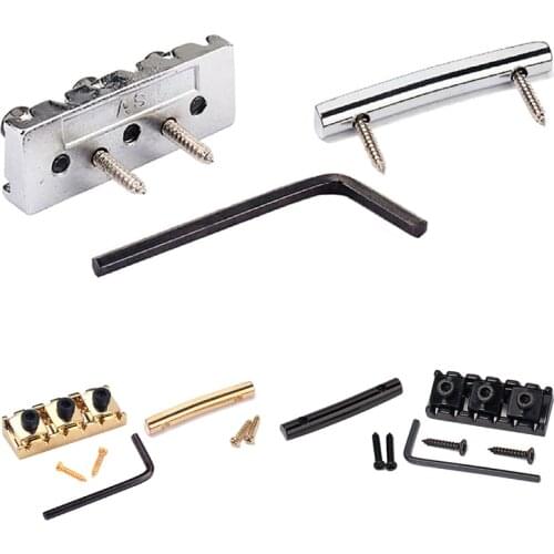Locking Nut and String Tension Bars String Retainers for Floyd Rose tremolo Guitar Bridge - Gold/chrome/black